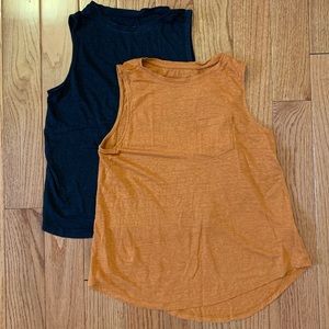100% Linen Pocket Tee Sleeveless Shells